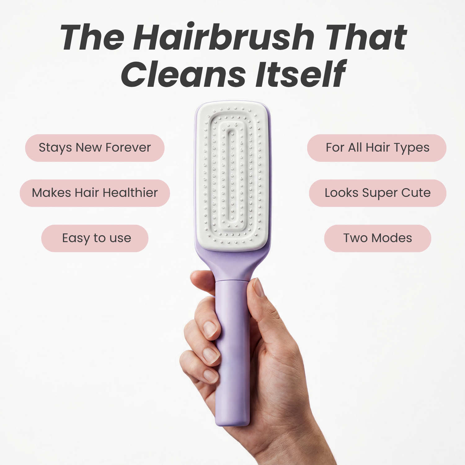 BuyMate Self Cleaning Hair Brush