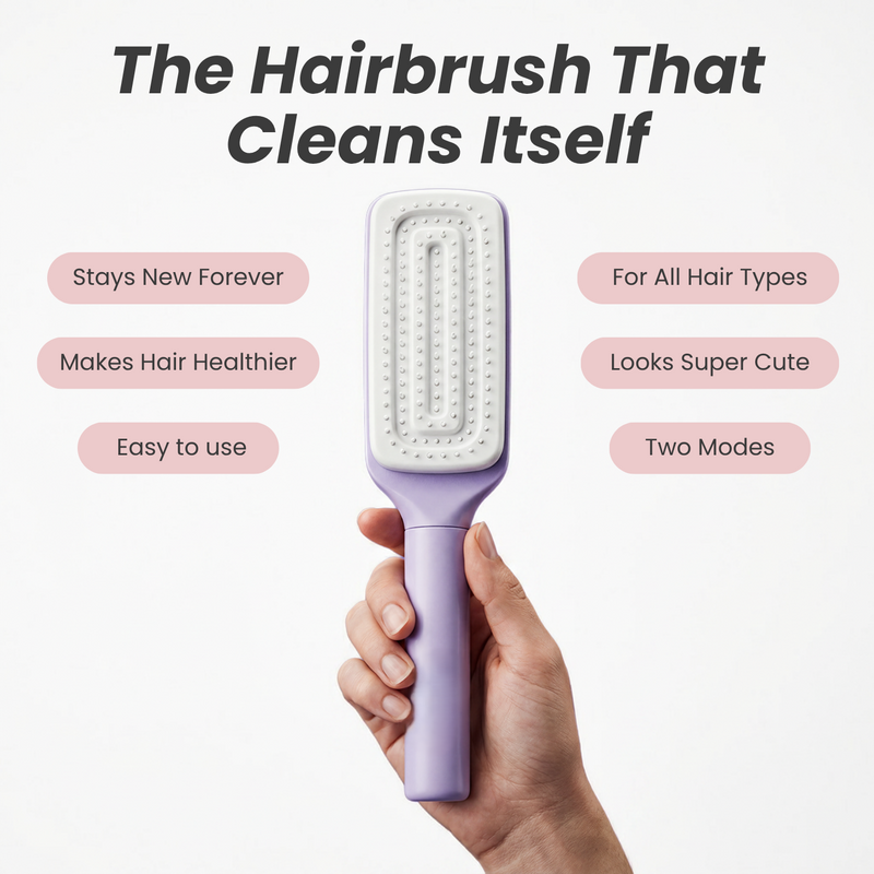 BuyMate Self Cleaning Hair Brush