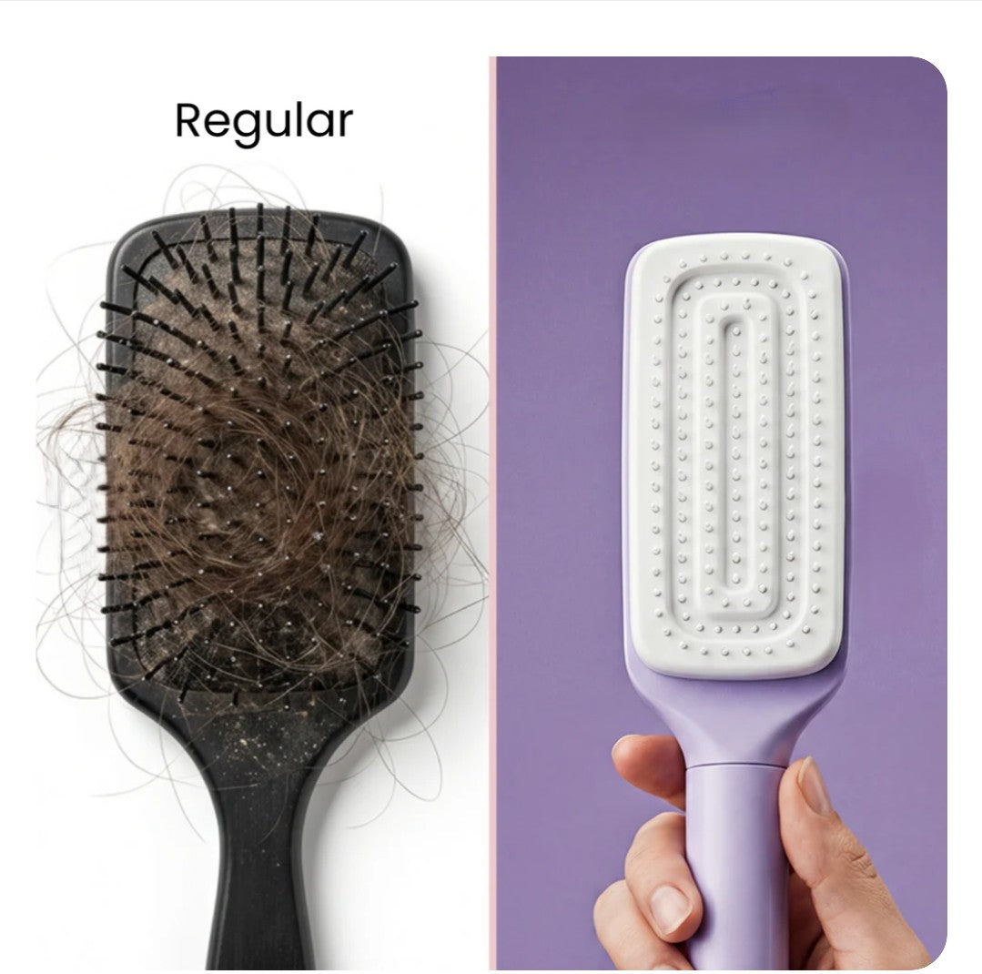 BuyMate Self Cleaning Hair Brush